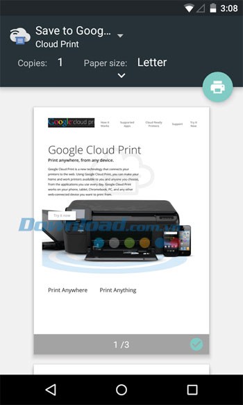 Cloud Print cho Android