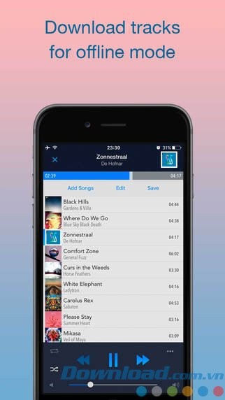 Download nhạc để nghe offline