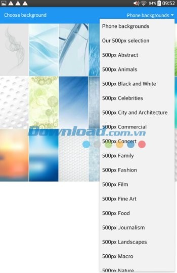 CloudCal for Android sở hữu nhiều hình nền bắt mắt