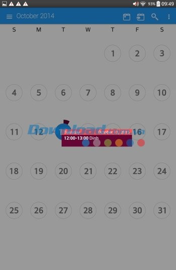Dễ dàng xem sự kiện đã thêm trên CloudCal for Android