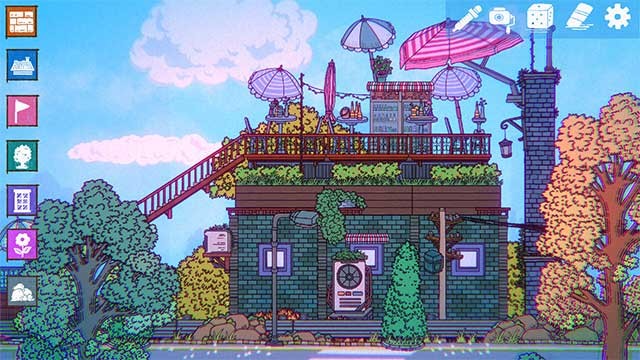 Sắp xếp cây, đèn, đồ trang trí và ánh sáng để mang lại sức sống cho khu phố