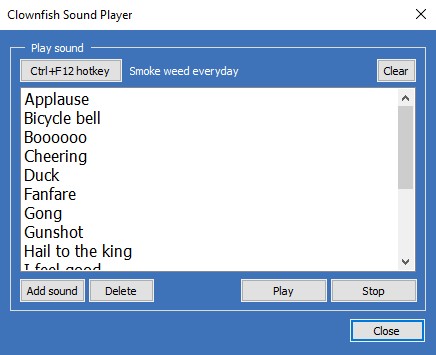 Clownfish Voice Changer hỗ trợ trình phát nhạc, âm thanh và nhiều hơn thế