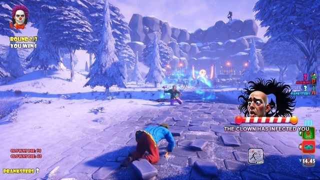 Tối đa 6 người chơi chiến đấu trên 10 bản đồ đa dạng của Clownout game