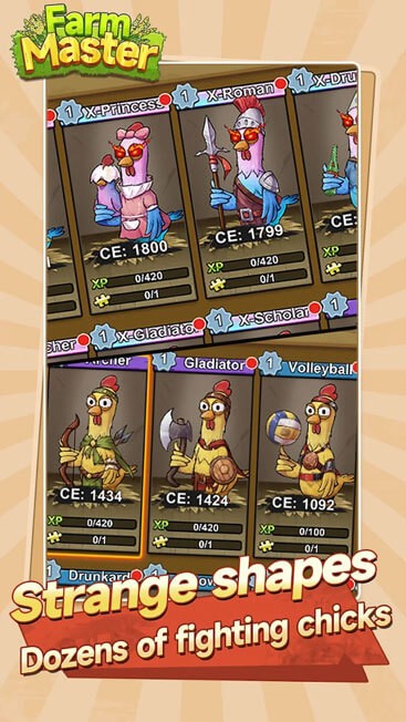 Hệ thống các chú gà phong phú