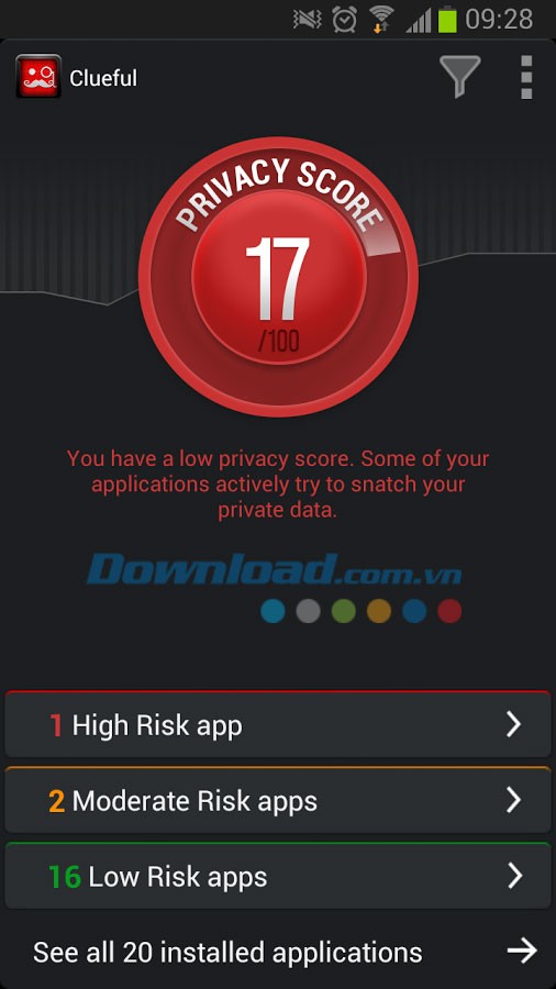 Clueful Privacy Advisor for Android
