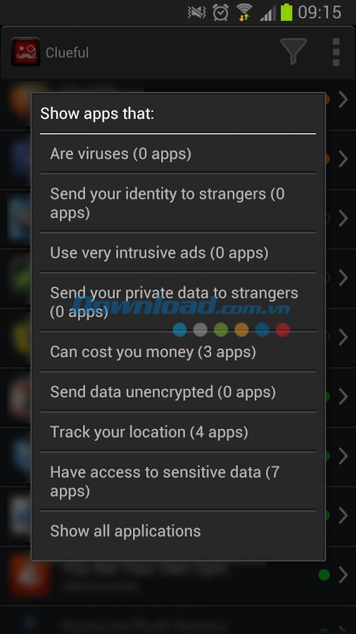 Clueful Privacy Advisor for Android