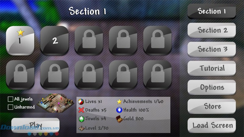 Chinh phục 30 level trong game