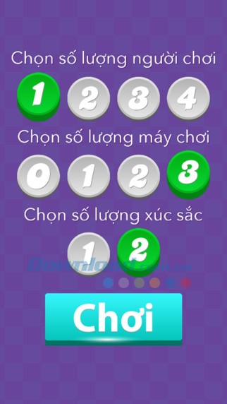 Chọn số lượng người chơi game Cờ Cá ngựa