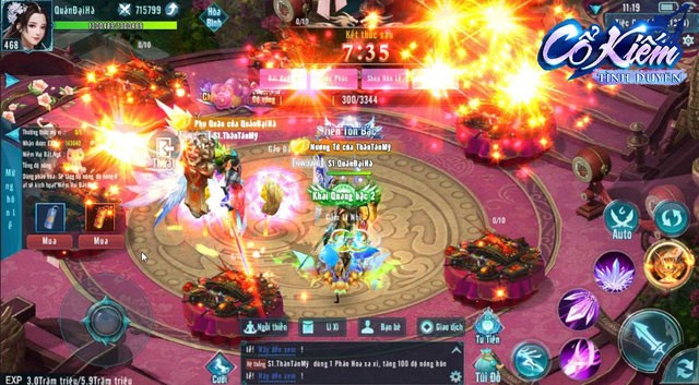 Chiến đấu liên server trong Cổ Kiếm Tình Duyên