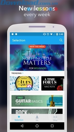 Các bài học mới được thêm vào ứng dụng hàng tuần