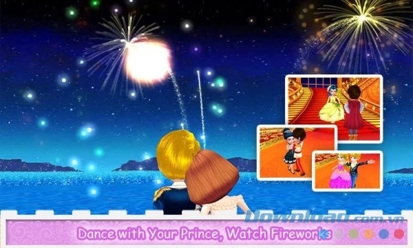 Chơi Coco Princess cho Android để nhảy cùng hoàng tử và xem bắn pháo hoa