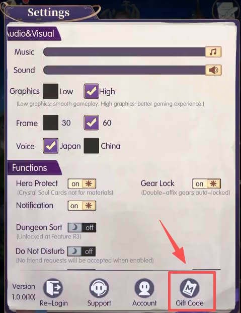 Cách nhập code Neverfall Dungeon Trials