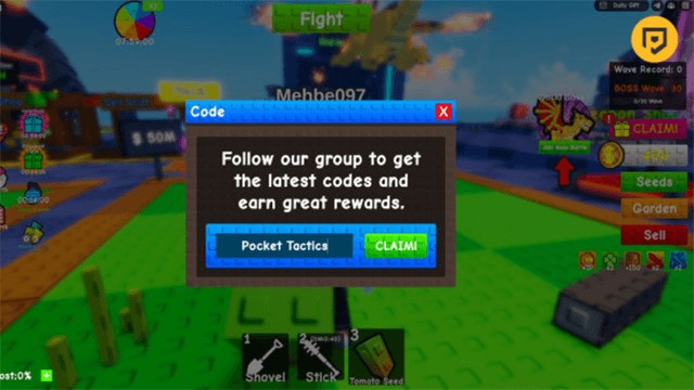 Cách nhập code Plant Brainrot Simulator