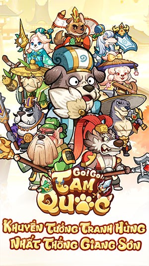 Game chiến thuật với các nhân vật tướng chó - GoGo Tam Quốc