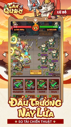 Game chiến thuật với các nhân vật tướng chó - GoGo Tam Quốc