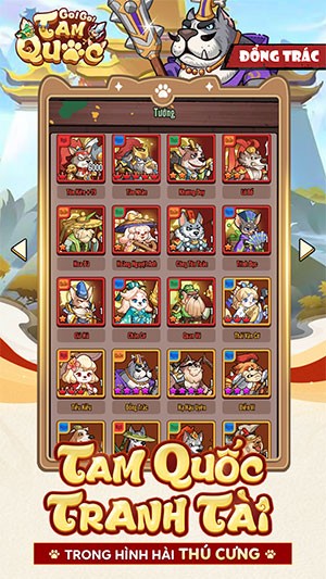 Game chiến thuật với các nhân vật tướng chó - GoGo Tam Quốc