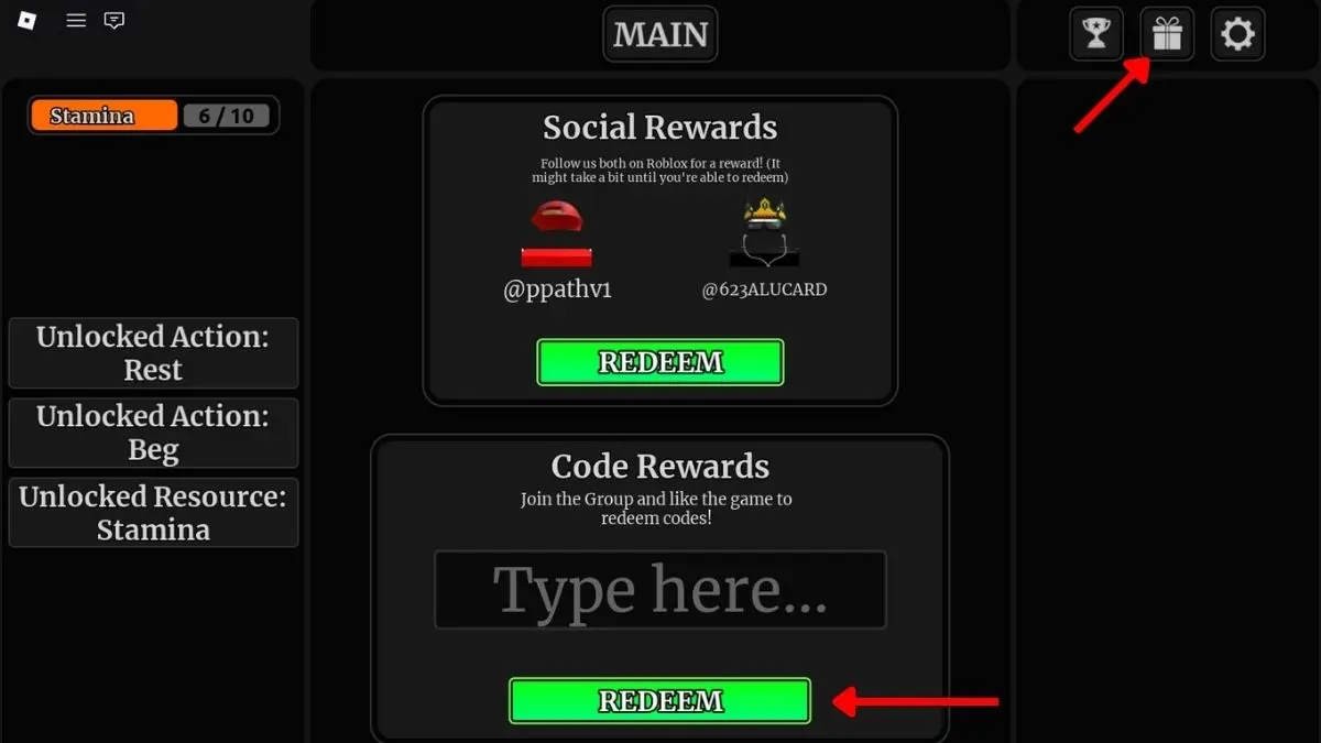 Màn hình đổi code Magic and Divinity