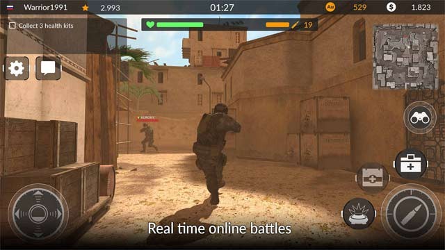 Đối đầu với game thủ khác trong các cuộc chiến online thời gian thực