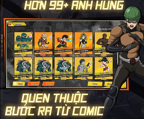 OPM Một Húp Đi Luôn sở hữu dàn nhân vật chuẩn nguyên tác của bộ anime One Punch Man.