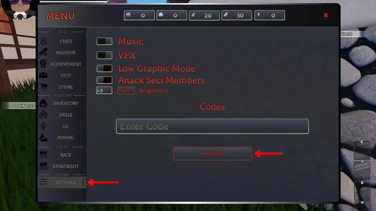 Hướng dẫn đổi code Reborn Insanity