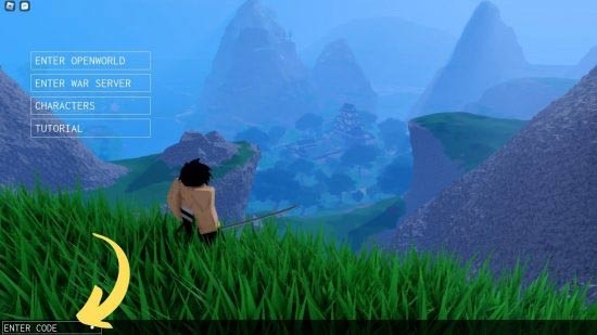 Bảng nhập code Samurai Parallel