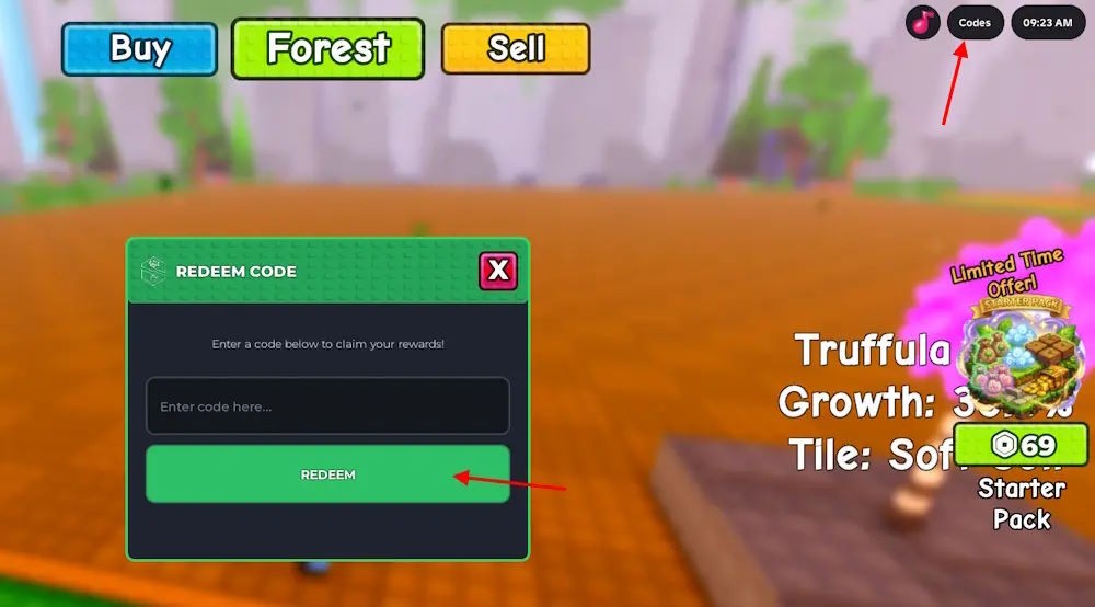 Màn hình đổi code Superforest