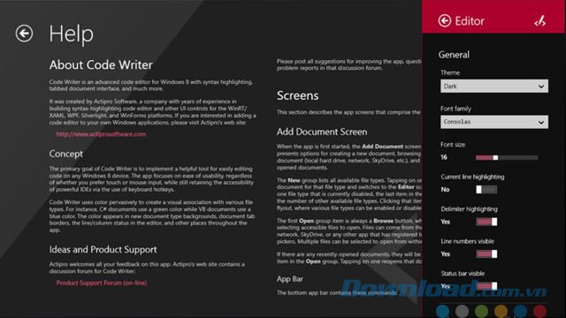 Thông tin chi tiết về ứng dụng