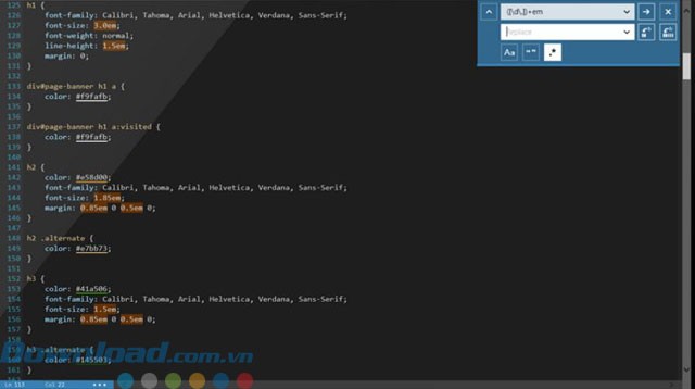 Tìm kiếm và thay thế trong ứng dụng