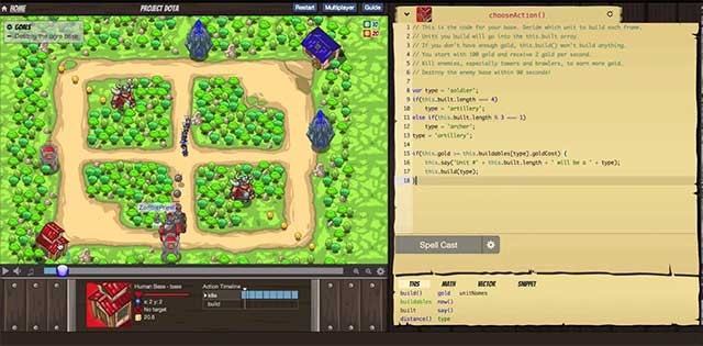 CodeCombat hiện đang dạy các ngôn ngữ mã hóa dựa trên văn bản