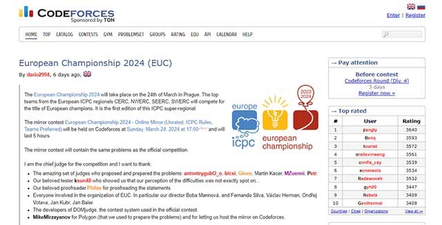 Codeforces là web tổ chức các cuộc thi lập trình mang tính cạnh tranh