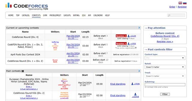 Nền tảng Codeforces được nhiều trường đại học khuyên dùng