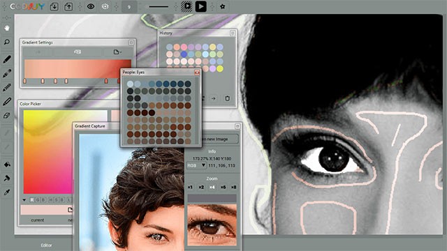 Giao diện phần mềm tô màu ảnh đen trắng CODIJY Colorizer Pro