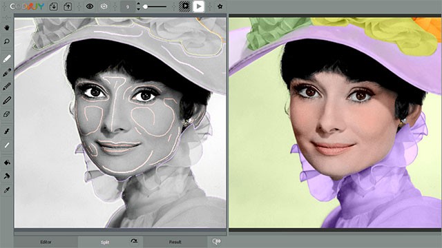 Xem trước kết quả xử lý màu ảnh trong thời gian thực bằng CODIJY Colorizer Pro