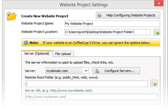 CoffeeCup HTML Editor giúp người dùng quản lý web dễ dàng