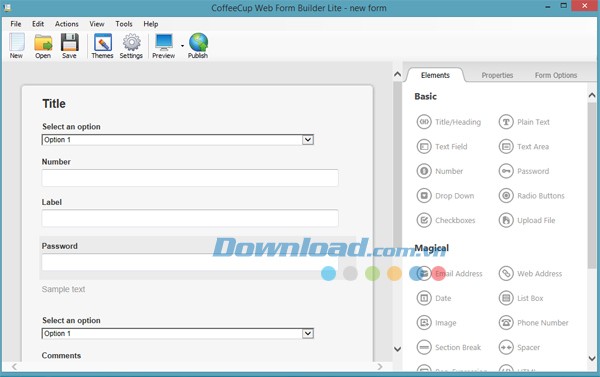 CoffeeCup Web Form Builder Lite