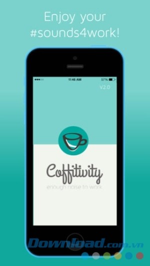 Coffitivity cho iOS thưởng thức âm thanh làm việc