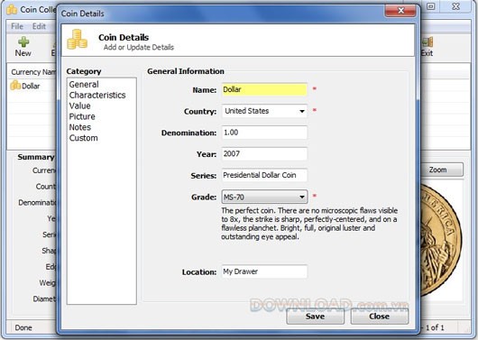 Coin Collection Manager