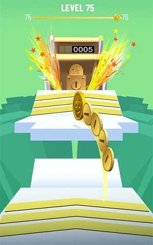 Tìm cách đưa đồng xu về đích để qua màn