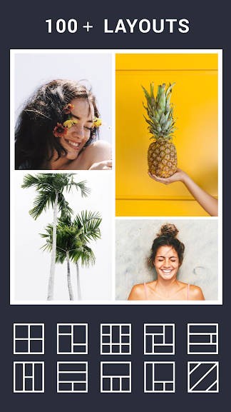 Chọn bố cục trong Collage Maker cho Android