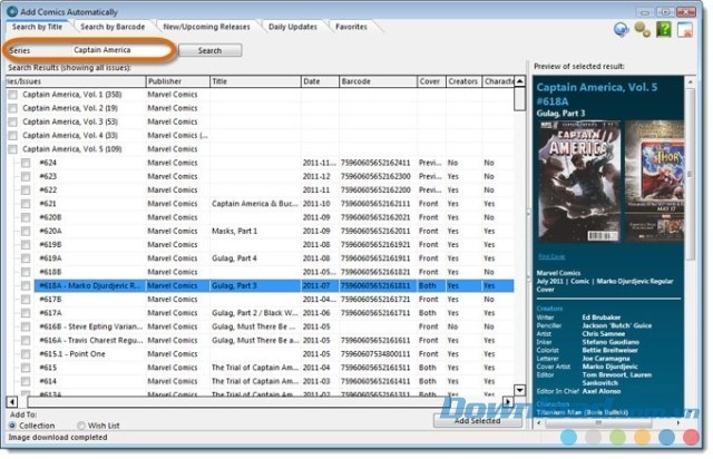 Phần mềm lưu trữ và quản lý truyện tranh trực tuyến tuyệt vời Collectorz.com Comic Collector