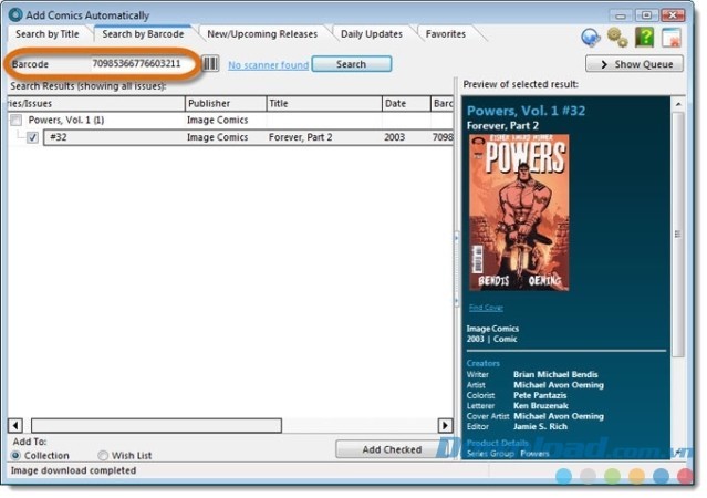 Collectorz.com Comic Collector hỗ trợ nhiều cách tìm kiếm thuận lợi nhất cho người dùng
