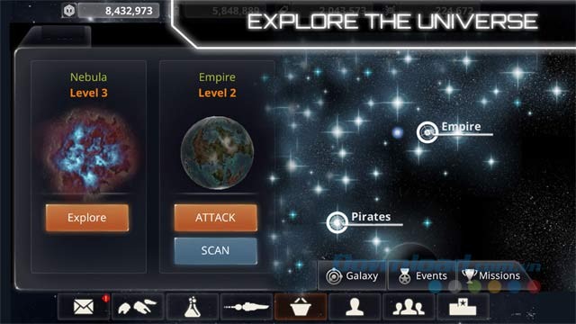 Xây dựng hạm đội và hành tinh riêng