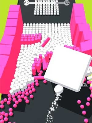 Tận dụng các chướng ngại vật màu trắng làm lá chắn để vượt qua nguy hiểm