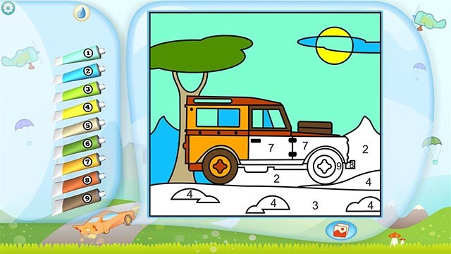 Color by Numbers - Cars+ là game tô màu ô tô cho bé trai