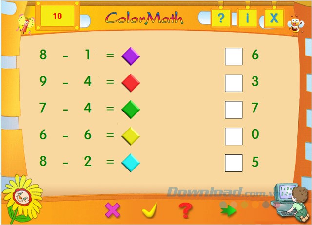 Thực hiện phép tính trong phạm vi 10