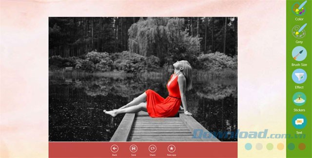 Giao diện Color Splash Effect