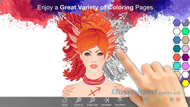 Tô màu bằng tay trực quan