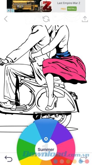 Zoom để tô chi tiết nhỏ