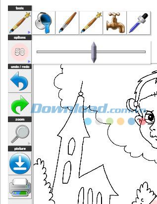 Thanh công cụ của Coloring Pages