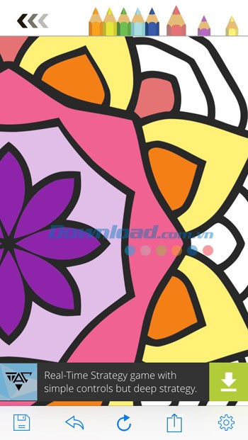 Zoom để tô chi tiết